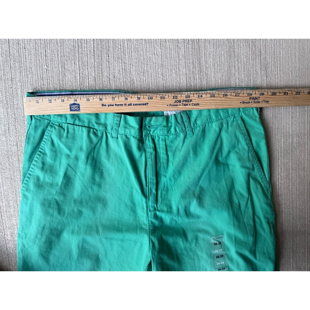 Tommy Hilfiger THFlex Mens Chinos Green Flat Front Pants 38x29 - Picture 4 of 9
